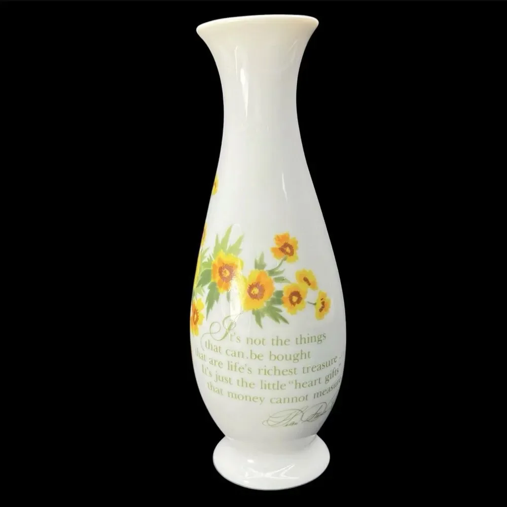 Vintage Helen Steiner Rice- Ceramic Vase- Heart Gifts Inspirational Quote